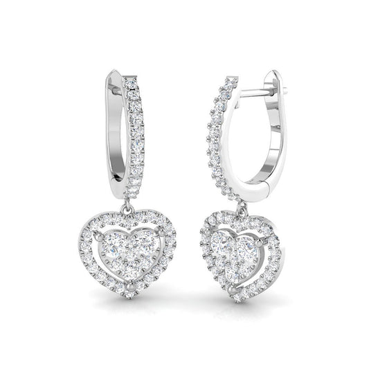 Lurty Luxury Gold Drop & Trilogy Diamond Earrings 0.5ct - 1.25ct
