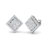 Trupy 1.5ct Gold Cluster Diamond Earrings - Elegant Luxury Jewelry