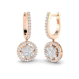 Darsy Gold Diamond Drop & Trilogy Earrings - 1ct Luxury Jewelry