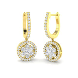 Darsy Gold Diamond Drop & Trilogy Earrings - 1ct Luxury Jewelry