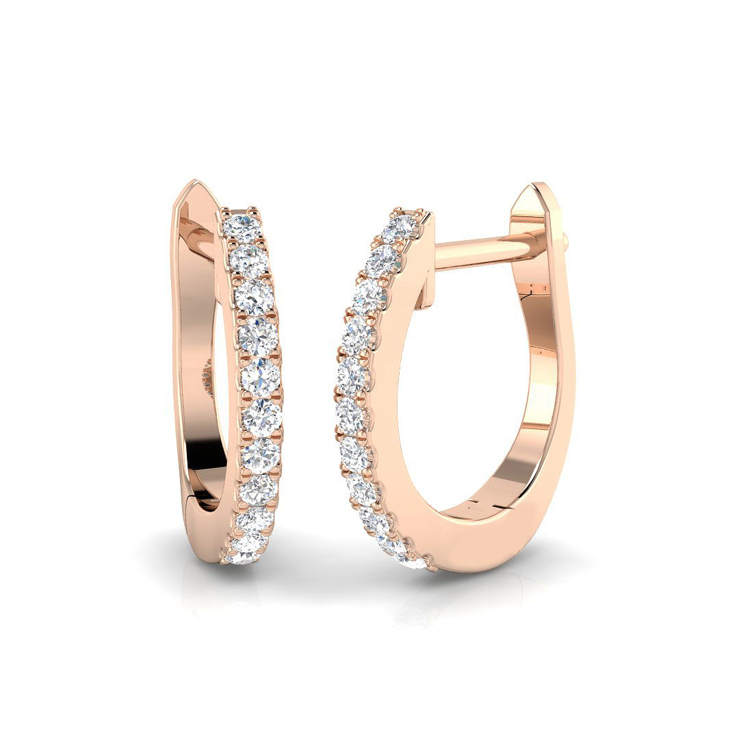 Hoop Earrings - Lilly 0.15ct Elegant Diamond Sparkle