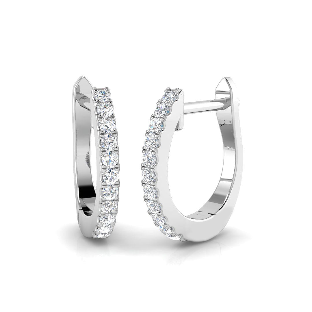 Hoop Earrings - Lilly 0.15ct Elegant Diamond Sparkle