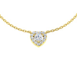 Isla Halo Diamond Necklace 0.25ct to 0.3ct Gold Platinum