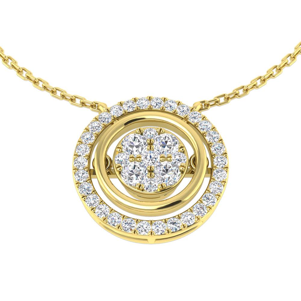 Ivy Diamond Cluster Necklace 0.5ct Platinum Gold