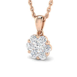 Sara Cluster Pendant 0.25ct Diamond Gold (Without Chain )
