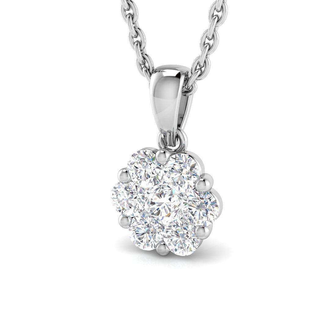 Sara Cluster Pendant 0.25ct Diamond Gold (Without Chain )