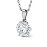 Sara Cluster Pendant 0.25ct Diamond Gold (Without Chain )