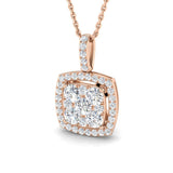 Flora Cluster Pendant 0.75ct to 1ct Gold (Without Chain )