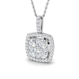 Flora Cluster Pendant 0.75ct to 1ct Gold (Without Chain )