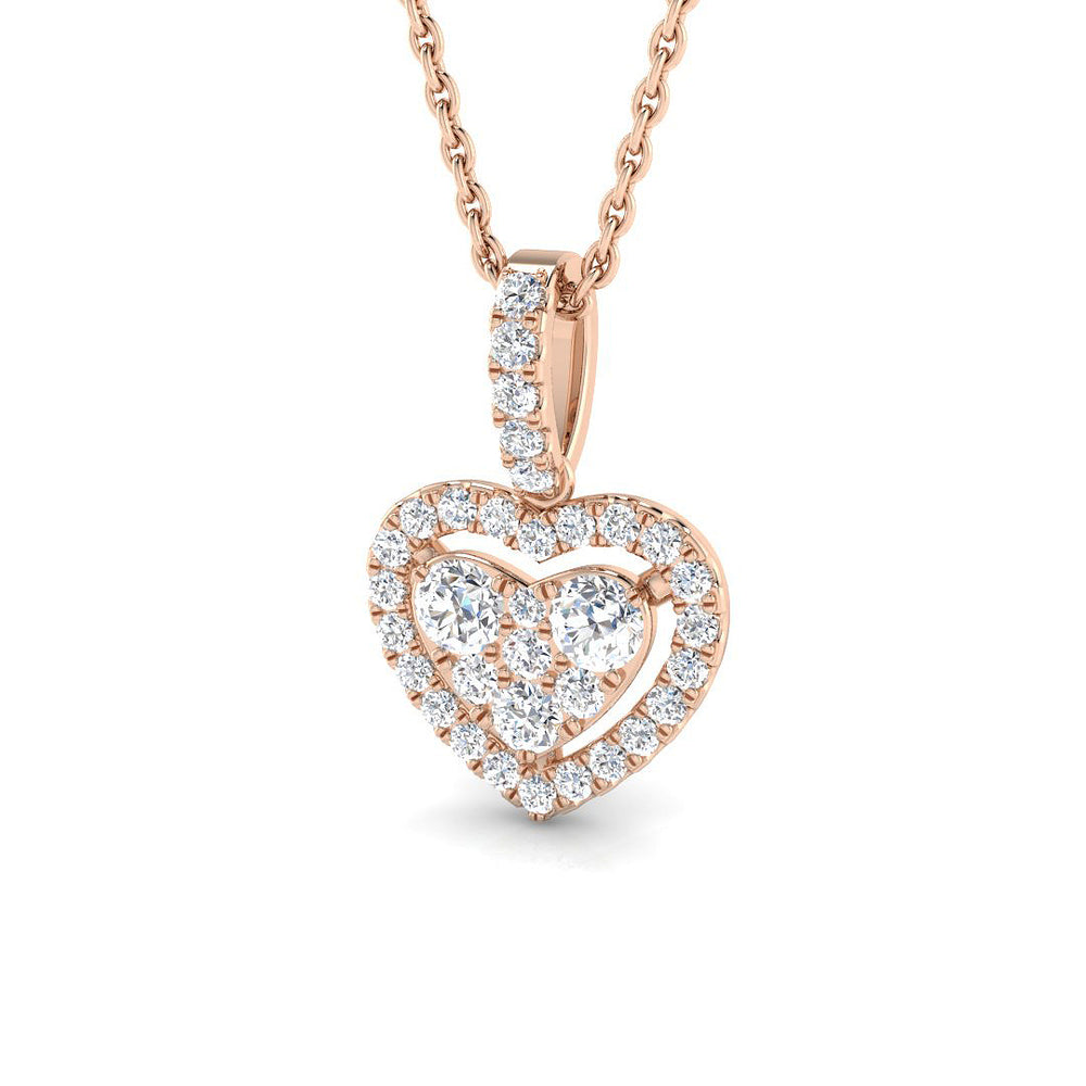 Stipa Diamond Heart Pendant 0.33ct Gold (Without Chain )