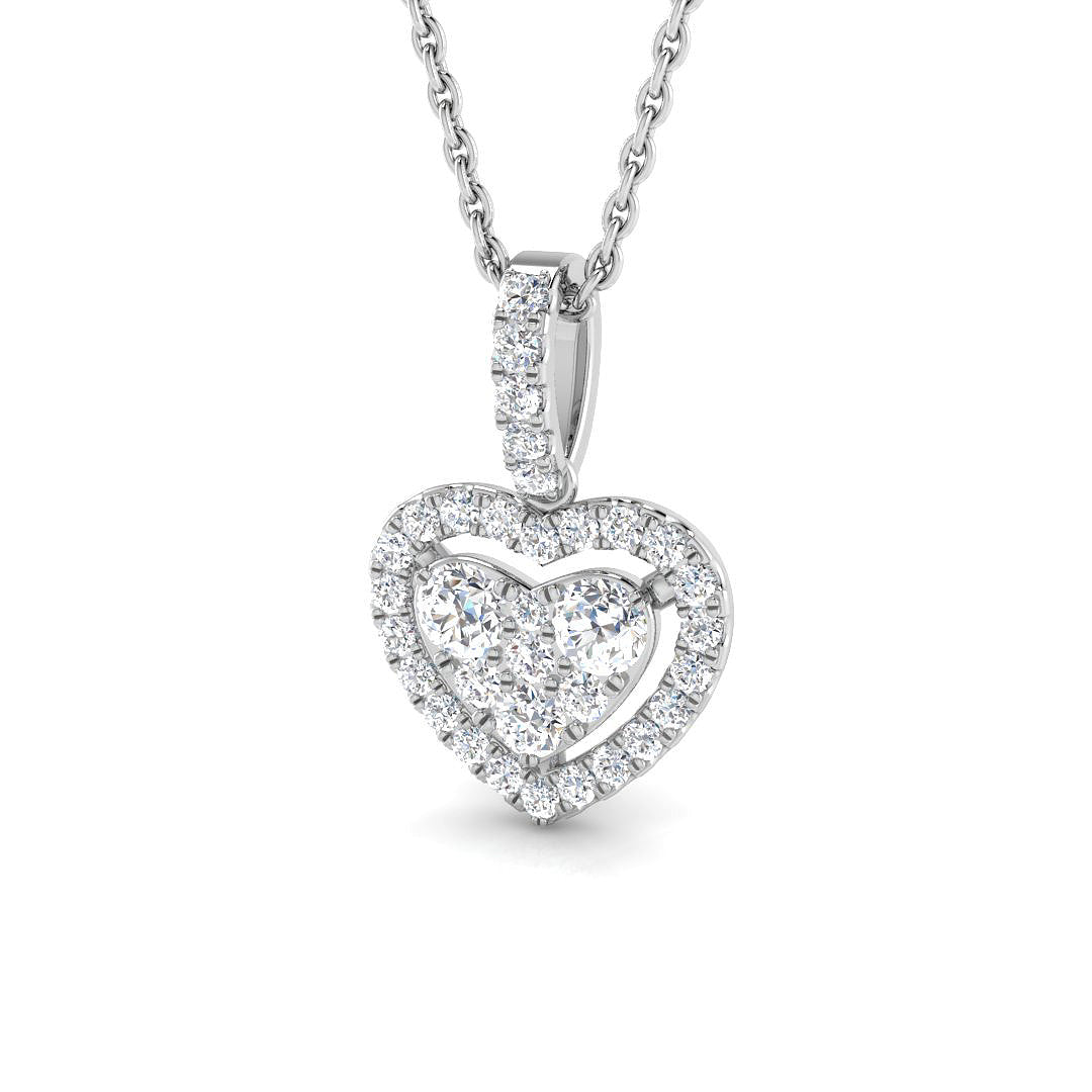 Stipa Diamond Heart Pendant 0.33ct Gold (Without Chain )