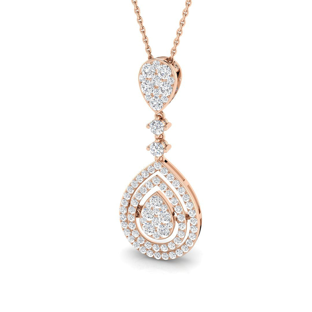 Jane Diamond Pendant Fancy 1ct Gold (Without Chain )