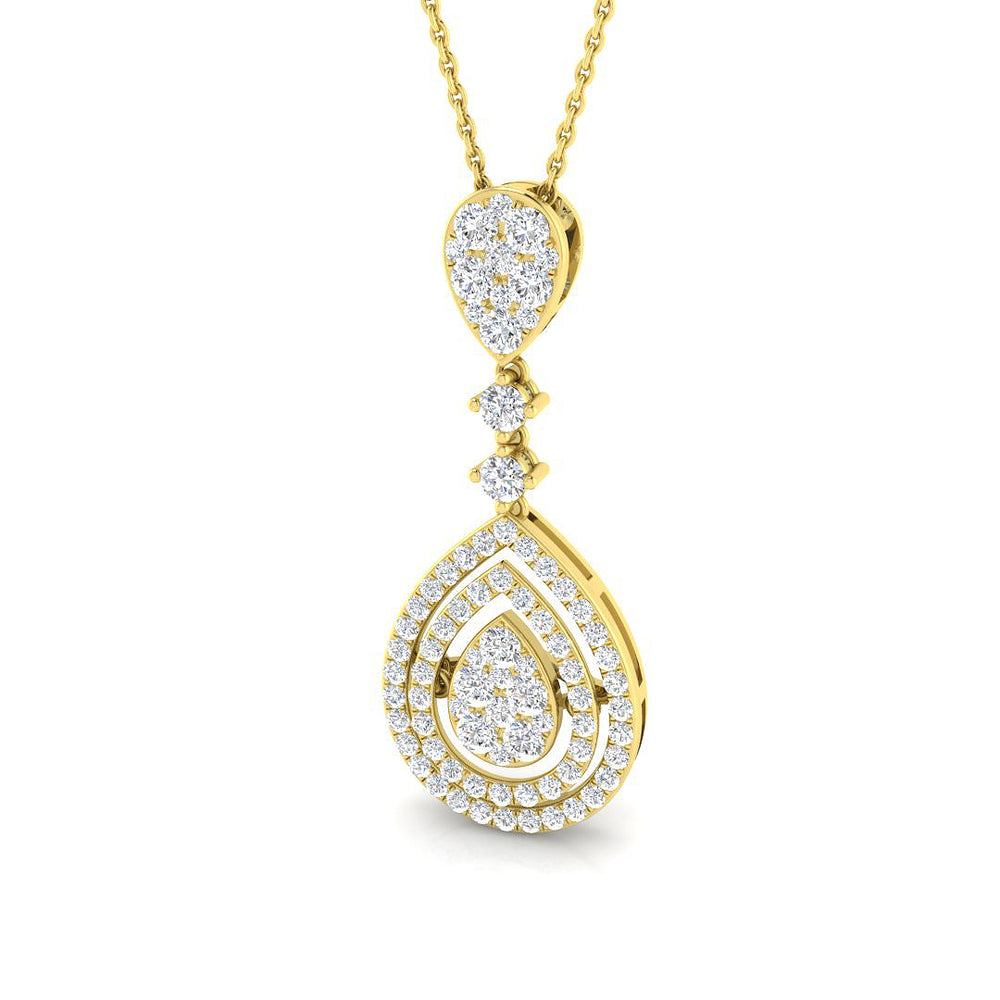 Jane Diamond Pendant Fancy 1ct Gold (Without Chain )
