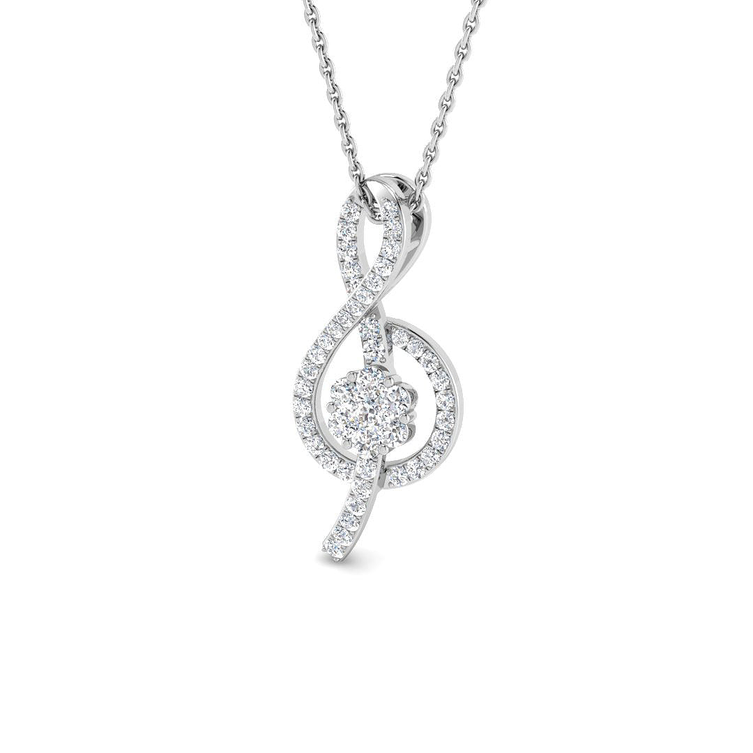 Amia Fancy Pendant 0.33ct Diamond  Gold (Without Chain )