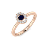 Blue Sapphire Evil Eye Ring for Gift