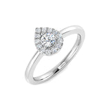 Round Diamond Halo Engagement Ring | 0.25ct | Hallmarked Gold & Platinum