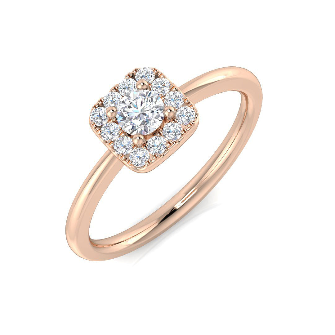 Lab-Grown Diamond Halo Engagement Ring | 0.25ct