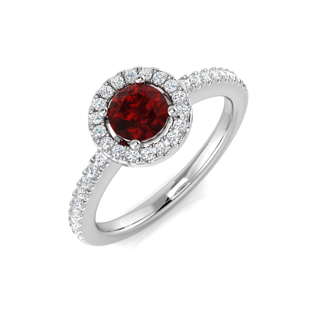 Ruby Halo Ring