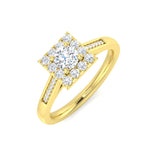 Diamond Crowb Engagement Ring | 0.5ct | Hallmarked Gold & Platinum