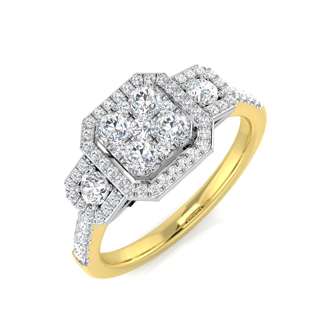 Lab-Grown Diamond Cluster Ring | Natural & Lab-Grown Diamonds | UK Hallmarked