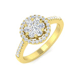 Round Diamond Cluster Ring | 0.5ct | Hallmarked Gold & Platinum