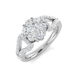 Diamond Cluster Ring 0.75ct | Hallmarked Gold & Platinum | Luxury Engagement Ring