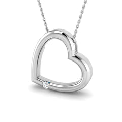 0.1 Carat D-E/VS Lab Grown Round Diamond Designer Pendant 9k White Gold Ready To Ship