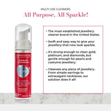 Deep clean jewellery foam removing dirt from rings