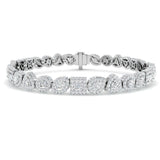 Natural Diamond Statement Bracelet, 18K Gold Box Clasp Bracelet, Designer Multi Cut Diamond Bracelet