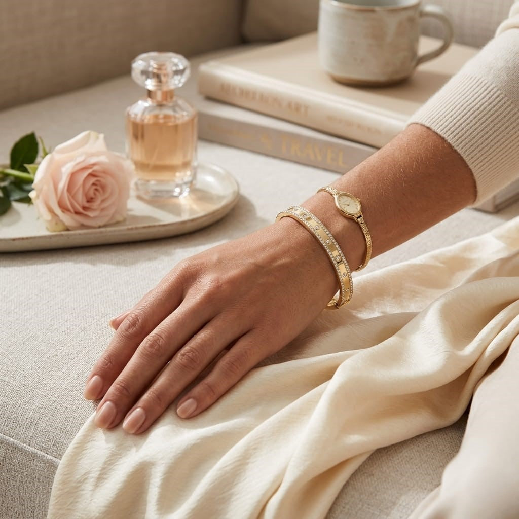 Clover Diamant-Kettenarmband mit Lünetten- und Pavé-Fassung aus Naturdiamanten in Platin