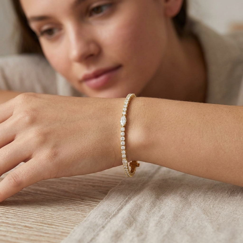 Anniversary Gift Bracelet, Womens Diamond Bracelet, Statement Diamond Bracelet