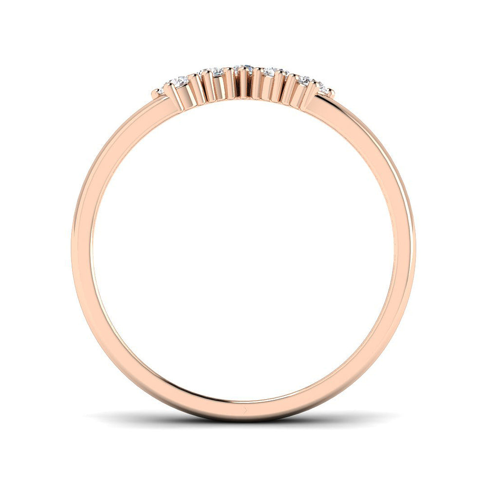Diamond contour stacking ring