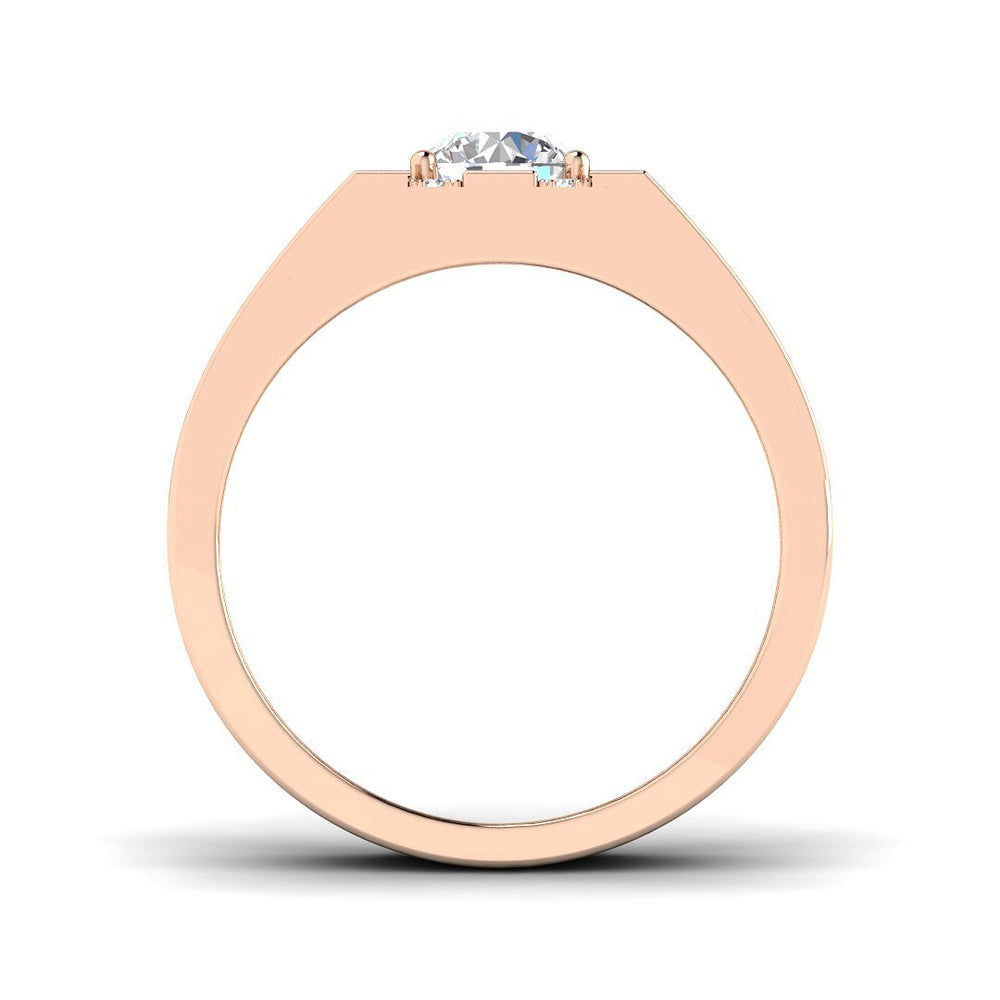 Diamond men’s ring in rose gold