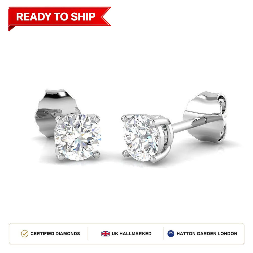 Lab grown diamond earring