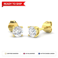 Lab grown diamond earring