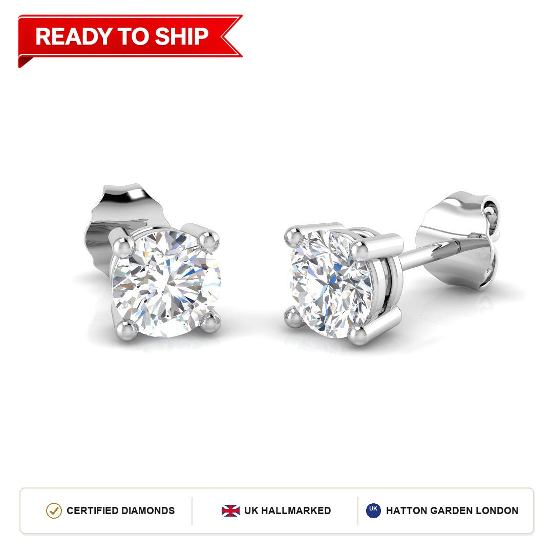 Lab grown diamond earring