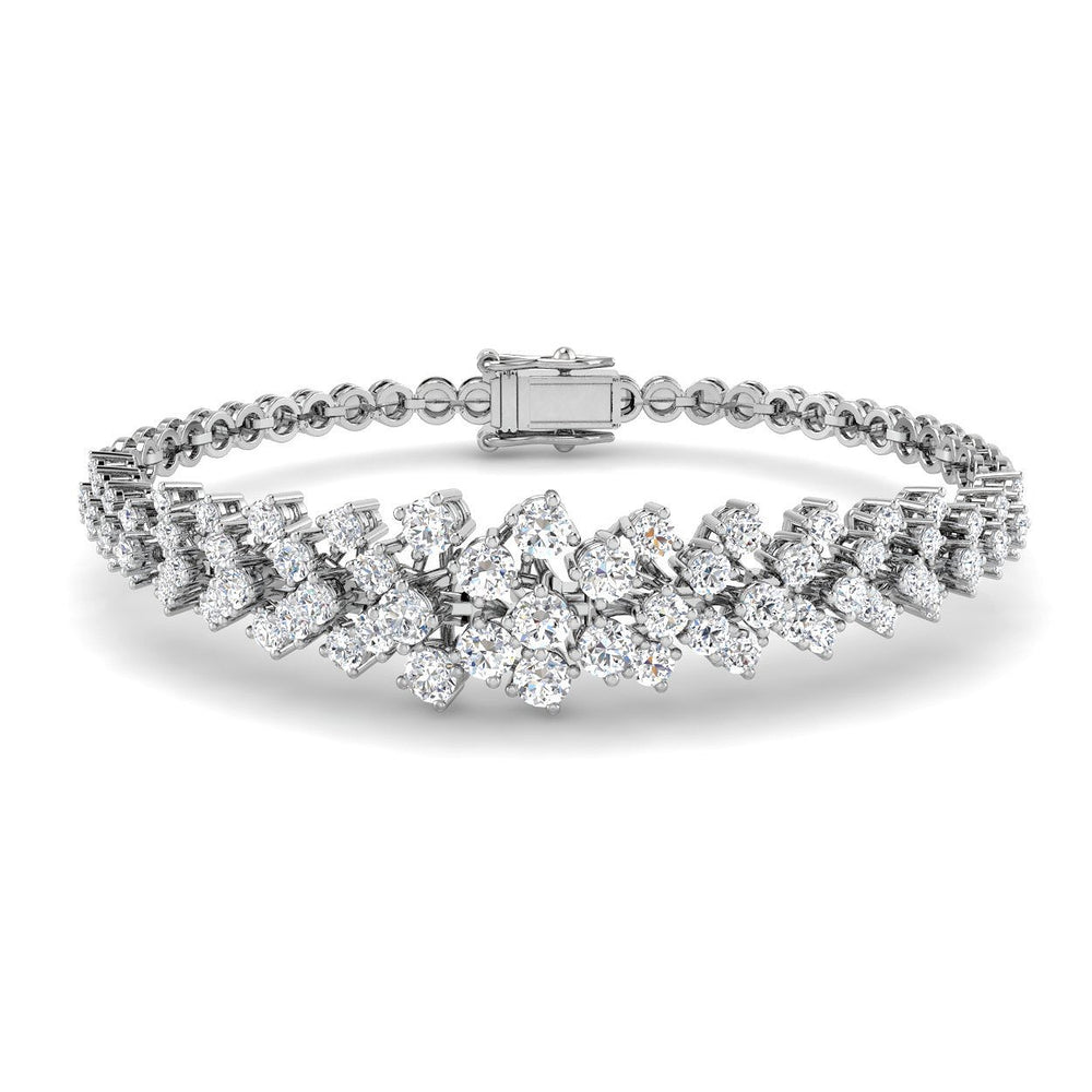 18K Gold Diamond Bracelet, 9K Gold Diamond Jewelry