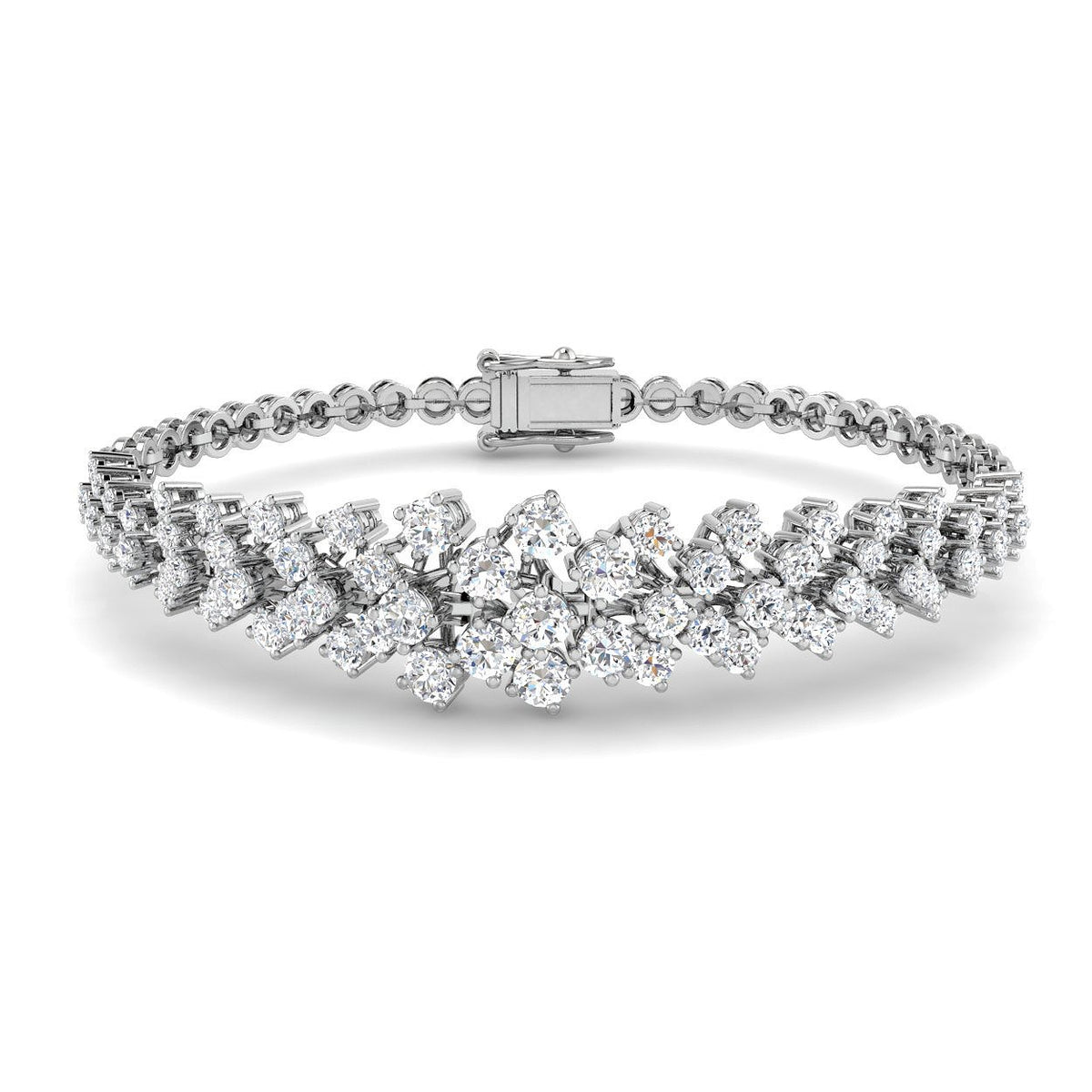 18K Gold Diamond Bracelet, 9K Gold Diamond Jewelry