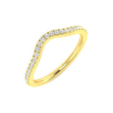 Elegant V shape diamond bridal band