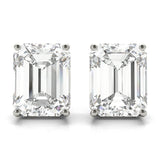 Emerald Cut Lab-Grown Diamond Stud Earrings For Women