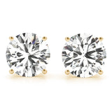 0.33ct Floral Diamond Stud Earrings in Gold & Platinum
