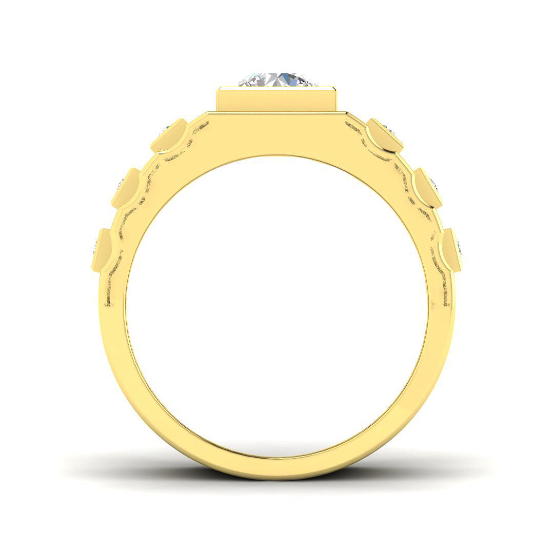 Gold Men’s Lab Grown Diamond Ring UK