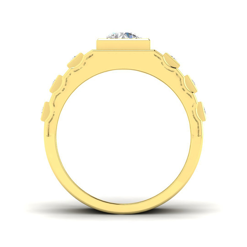 Gold Men’s Lab Grown Diamond Ring UK