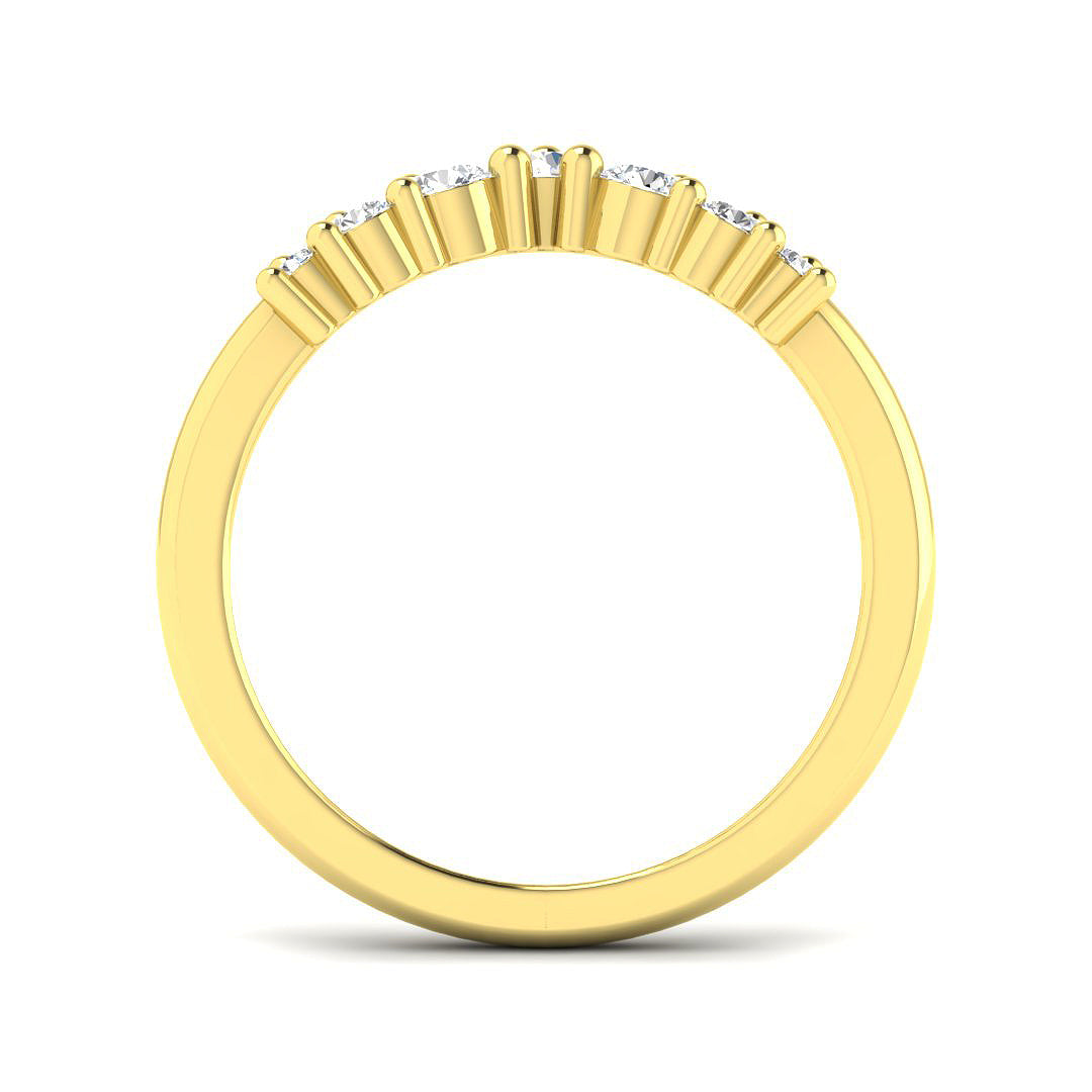 FineDiam centre diamond wishbone band