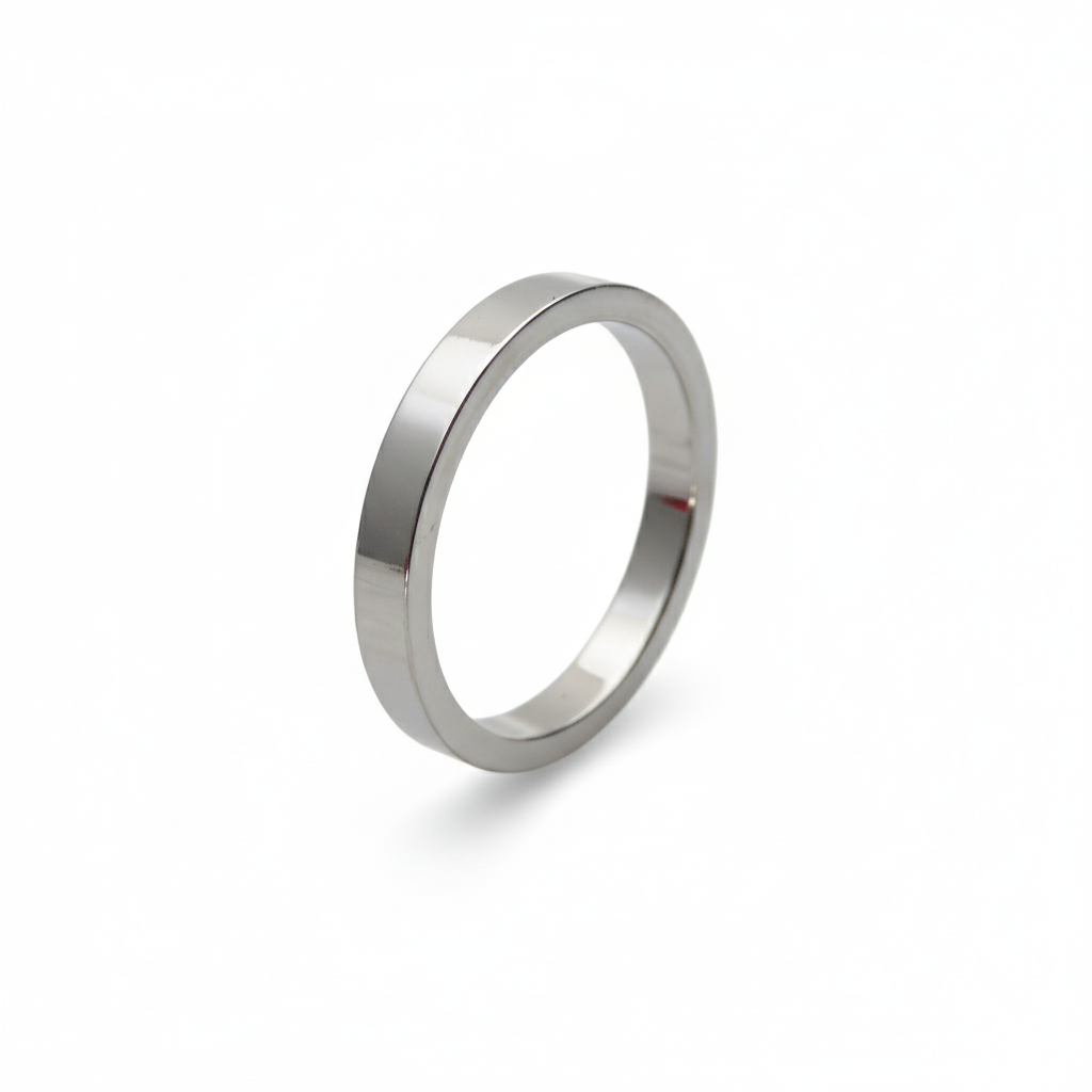 Flat shape Wedding Band Gold Platinum
