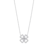 0.18Ct Lab Grown Diamond Four Leaf Clover Charm Pendant in Gold