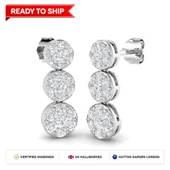 Lab grown diamond earring