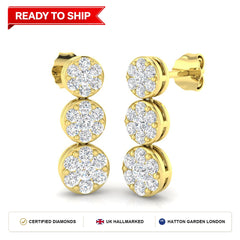 Lab grown diamond earring
