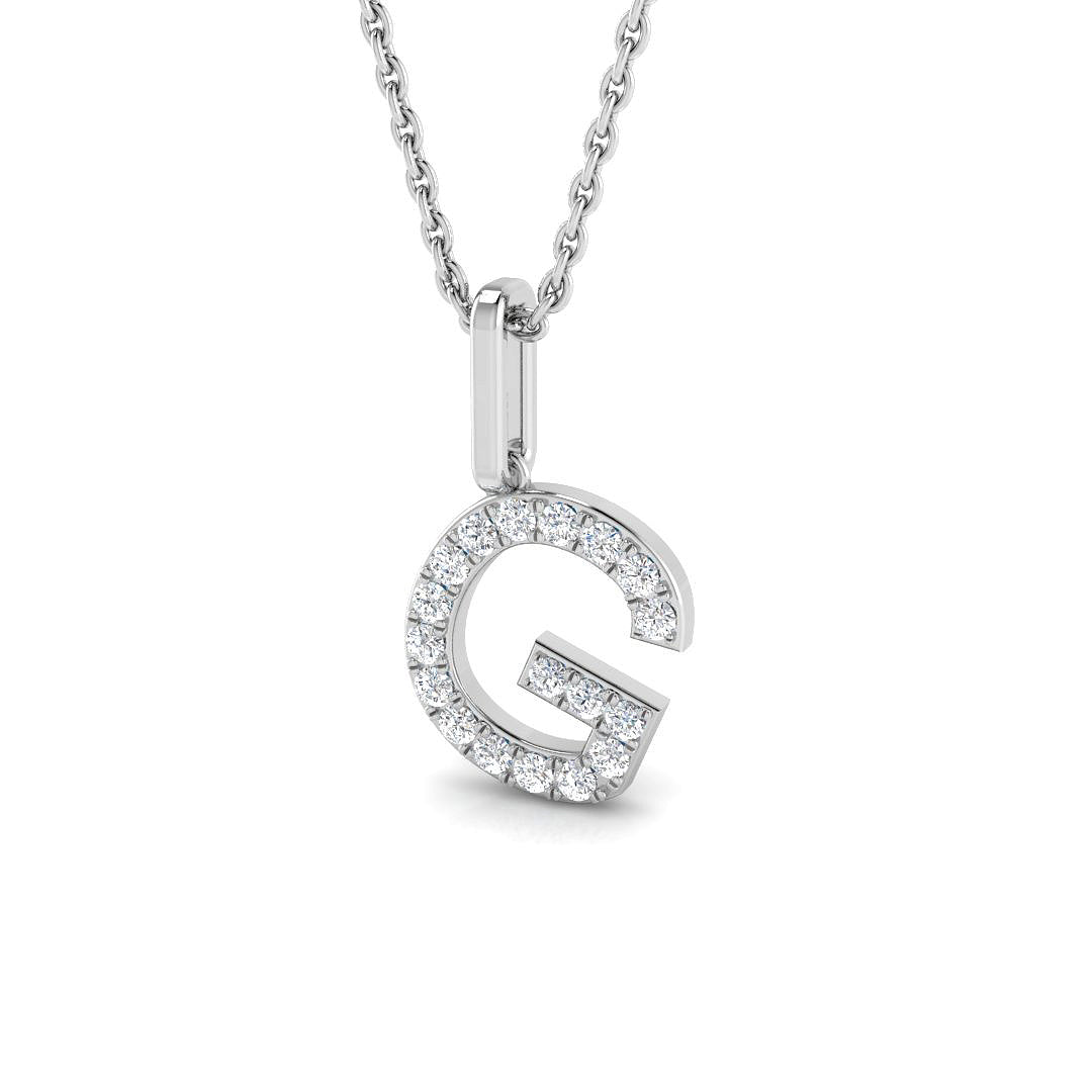 Diamond Initial Pendant Necklace – Letter Pendant