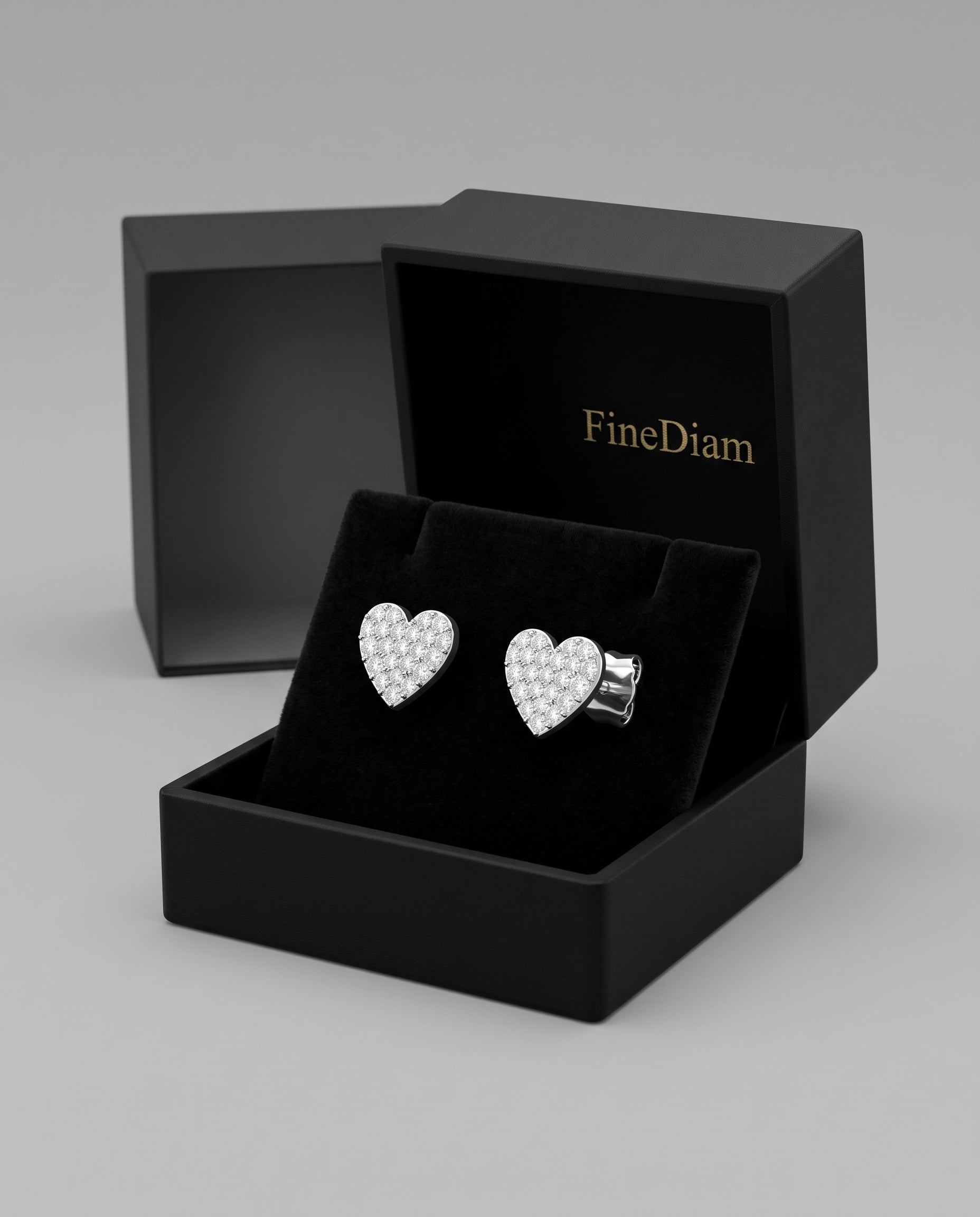 9K Yellow Gold or White Gold 0.2ct Natural Diamond Cluster Earrings